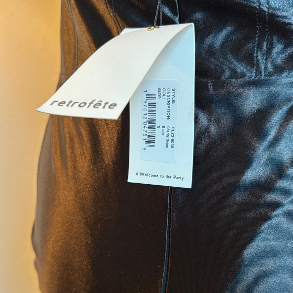 Retrofete Black Cross-Front Halter Maxi Gown - Picture 3 of 3